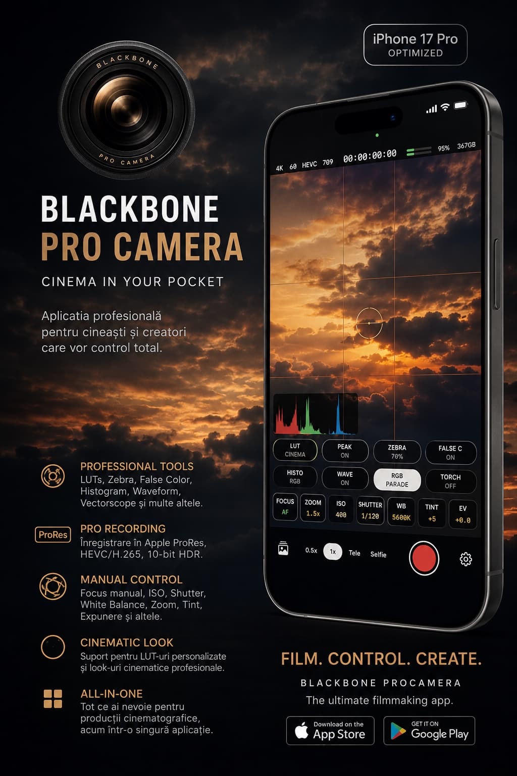 Blackbone Pro Camera — cinema in your pocket